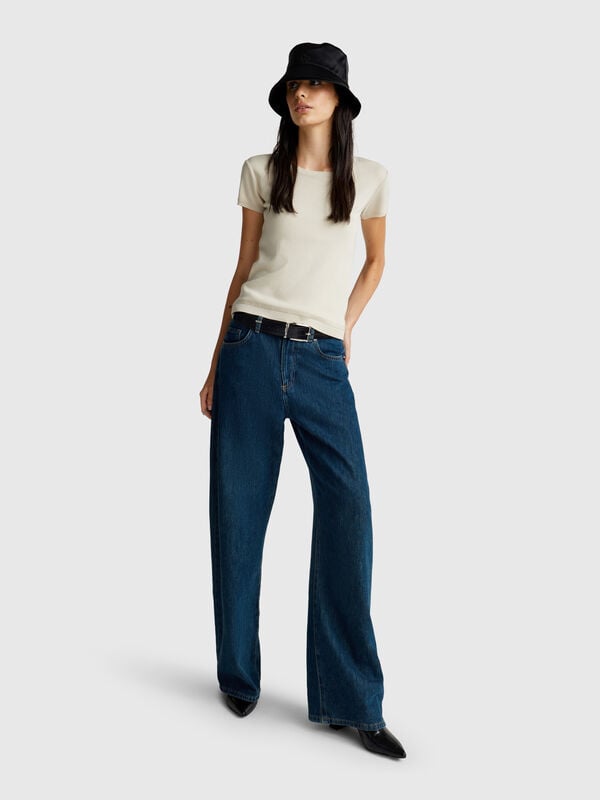 Short sleeve sweater in pure cotton Short sleeve sweater in pure cotton Women