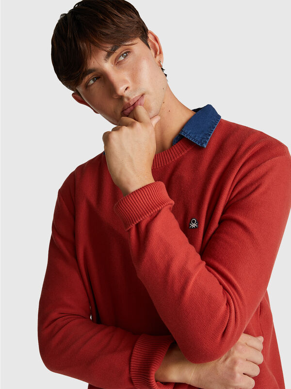 Sweater in pure cotton Men