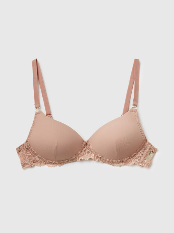 Padded bra with lace Women