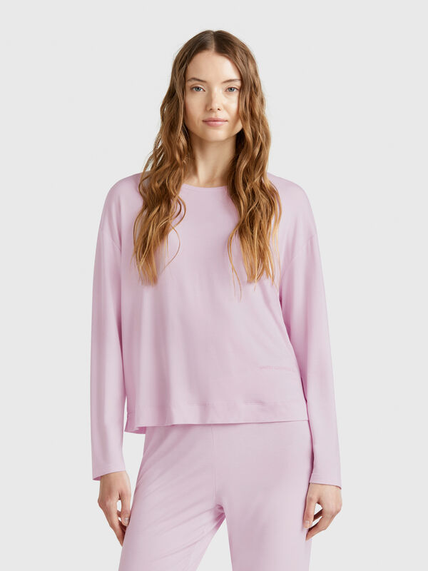 Long sleeve t-shirt in stretch Modal® Women