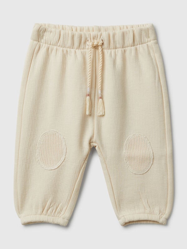 Trousers in cotton with patch New Born (0-18 months)