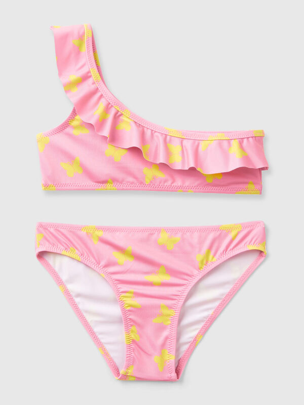 Pink bikini with butterfly pattern Junior Girl