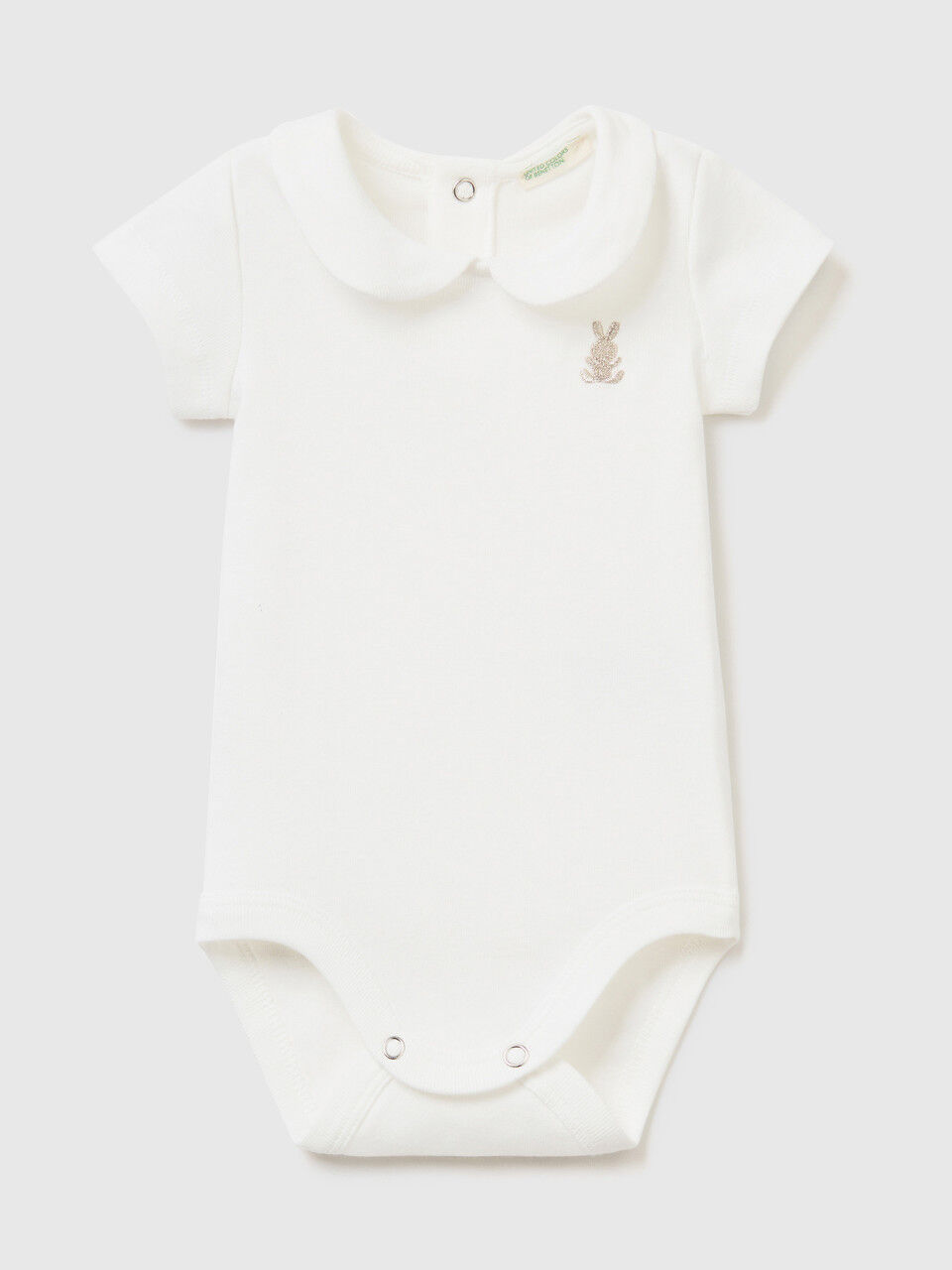 Onesie with collar in organic cotton
