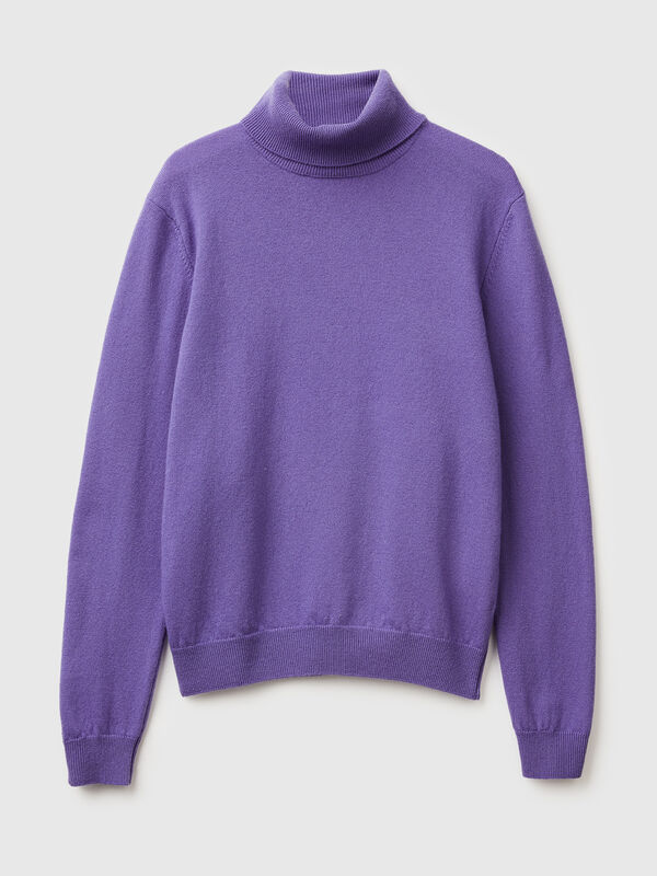 Periwinkle turtleneck sweater in pure Merino wool Periwinkle turtleneck sweater in pure Merino wool Women