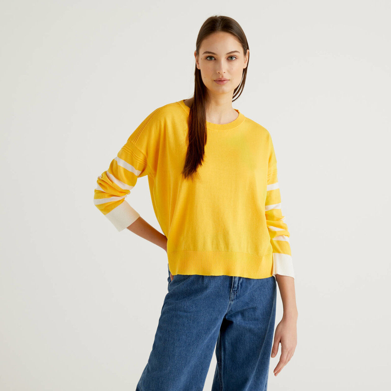 sweater with skirt yellow