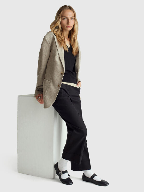 Straight trousers with turn-up Straight trousers with turn-up Women
