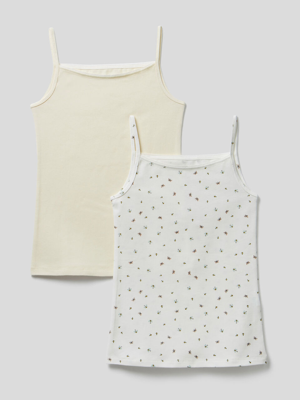 Two camisole tops in stretch cotton image number 1