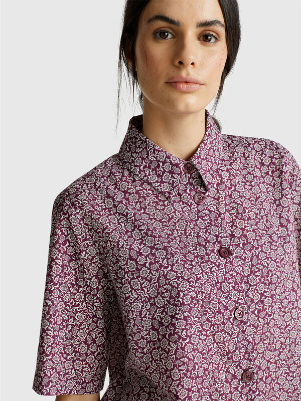 Short sleeve patterned shirt Women