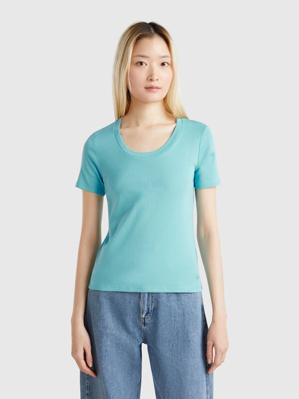 Short sleeve t-shirt in long fiber cotton Women