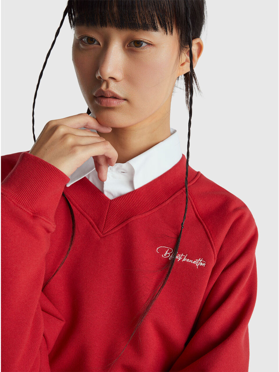 V NECK SWEATER L/S Women image number null