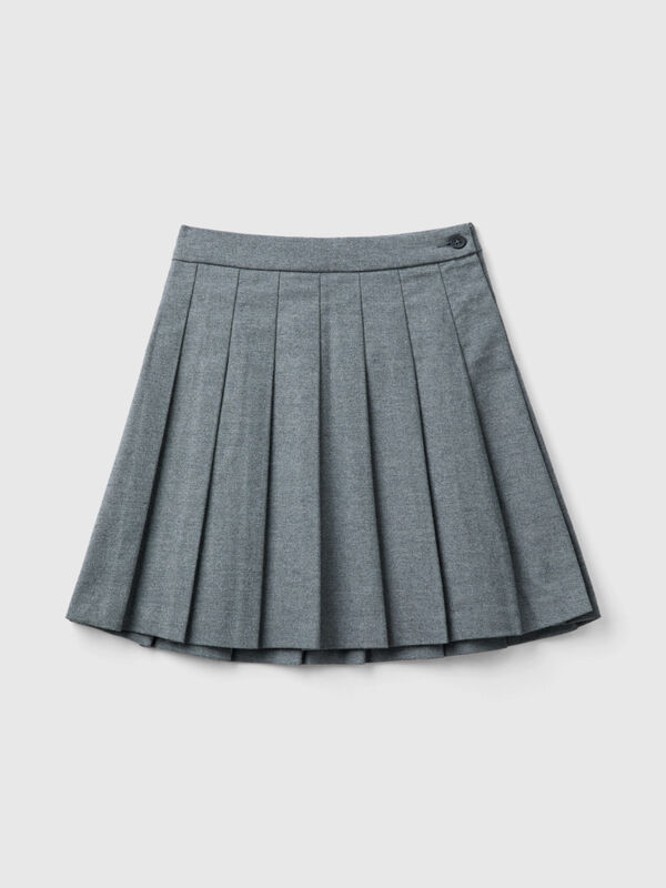 Pleated skirt in flannel