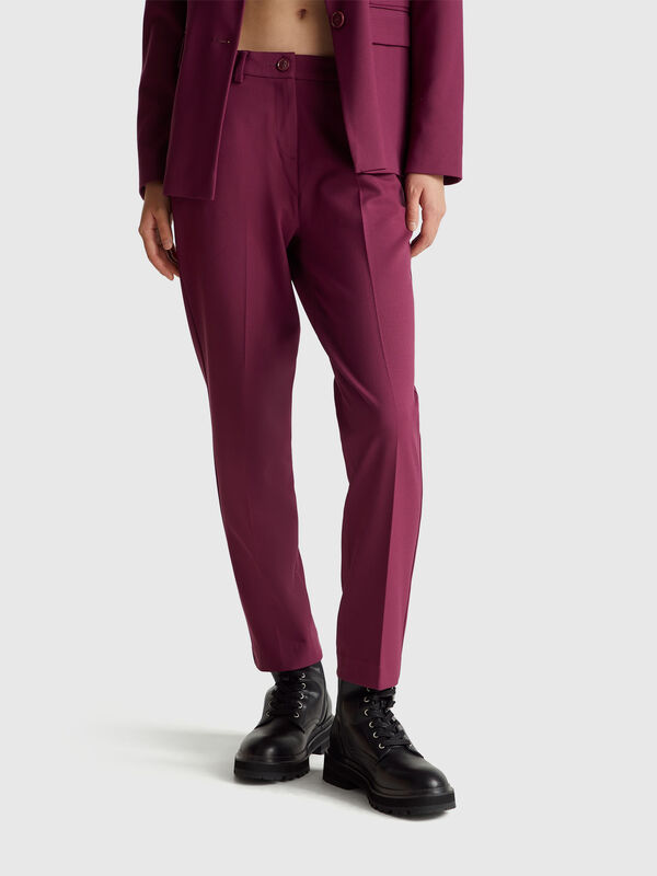 Trousers in stretch viscose blend Trousers in stretch viscose blend Women