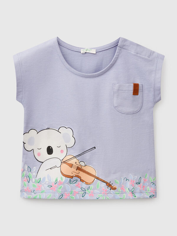 Boxy fit t-shirt in cotton New Born (0-18 months)
