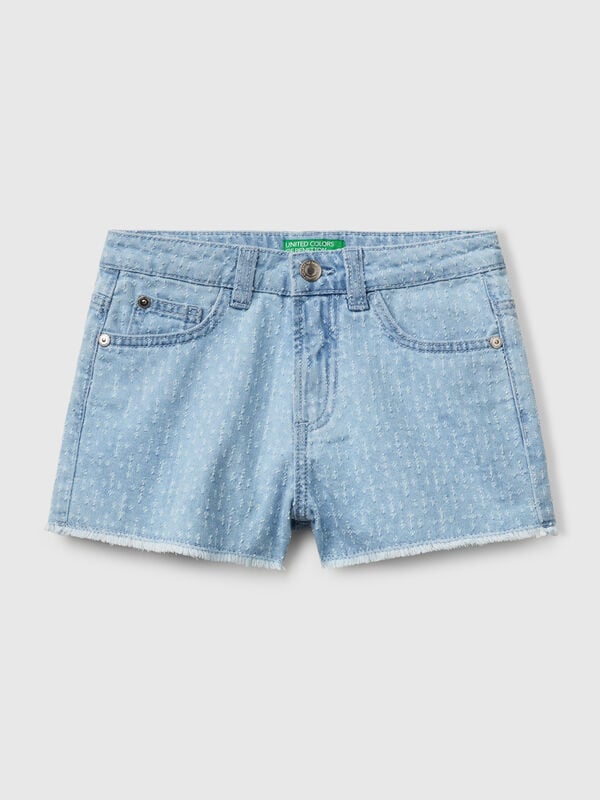 Frayed denim shorts Junior Girl