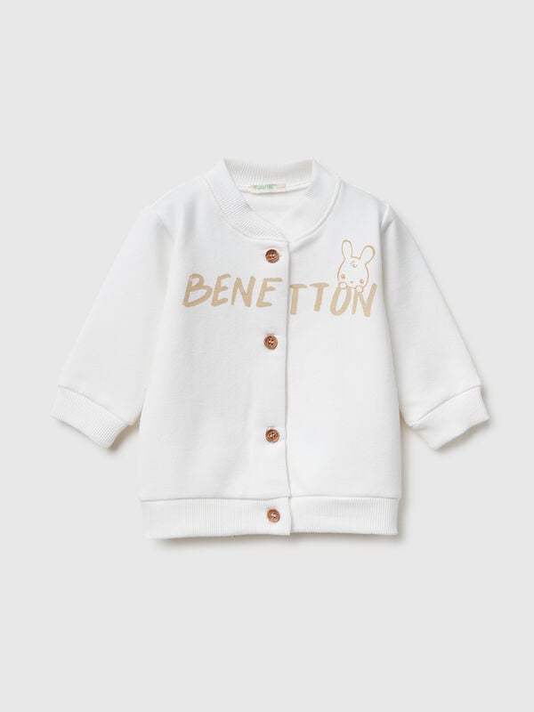 Warm sweatshirt with logo print New Born (0-18 months)