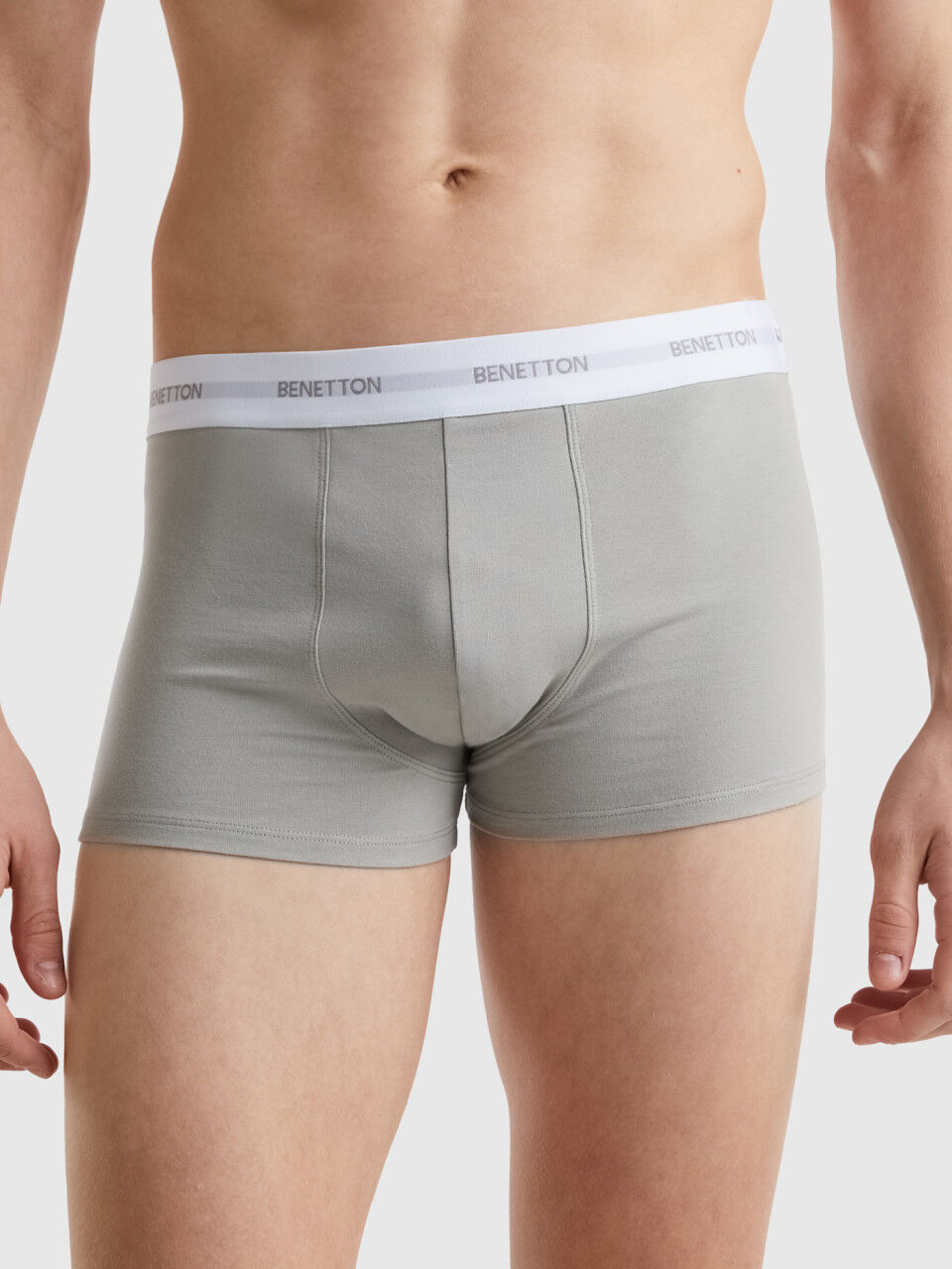 Gray boxers in stretch organic cotton