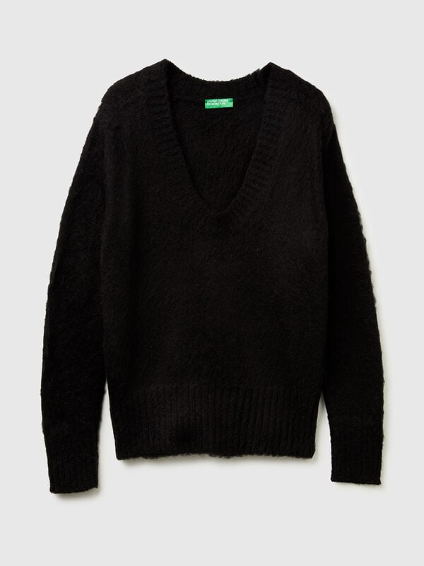 Warm sweater in mohair blend Women