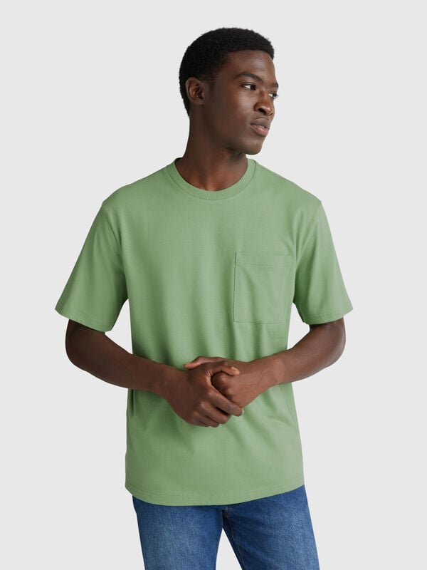 Cotton t-shirt with pocket Men