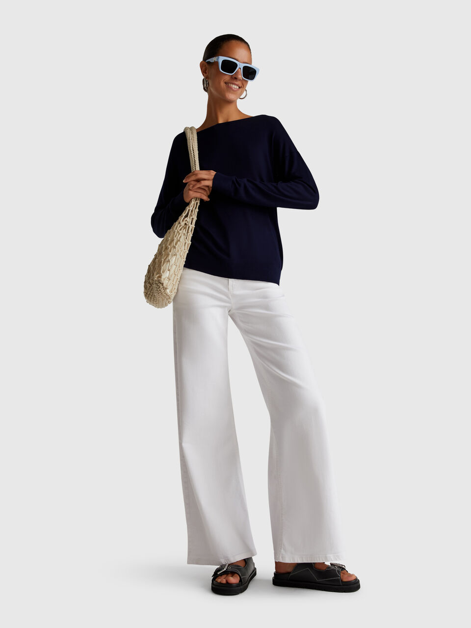 BOAT-NECK SWEAT.L/S Women image number null