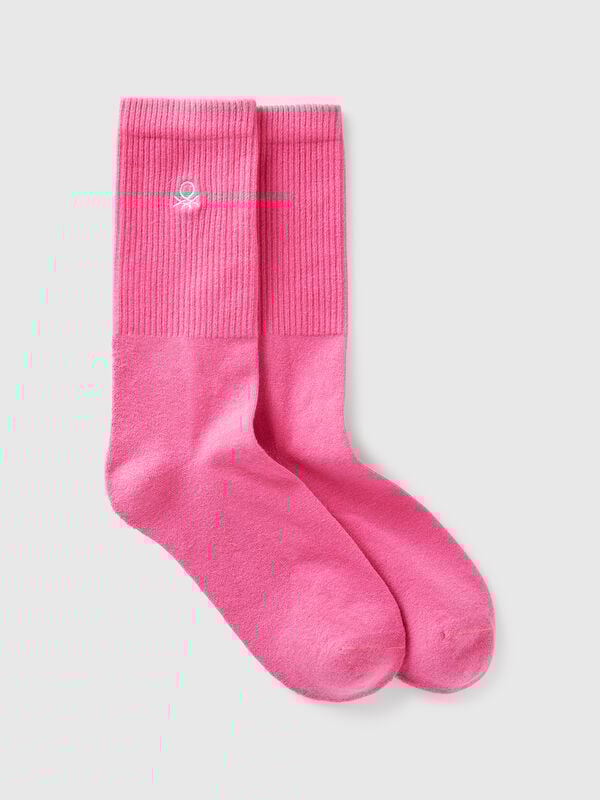 Sporty socks in organic stretch cotton