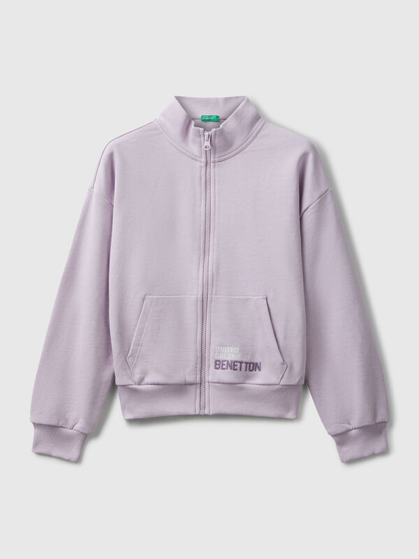 Zip-up sweatshirt with print Junior Girl