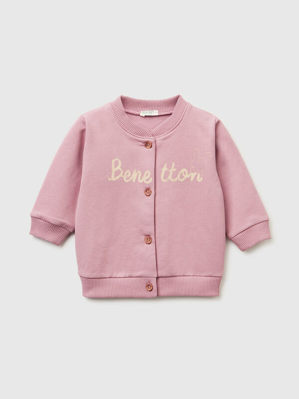 Warm sweatshirt with logo print New Born (0-18 months)
