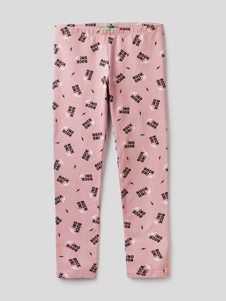 Printed leggings in stretch cotton image number 1