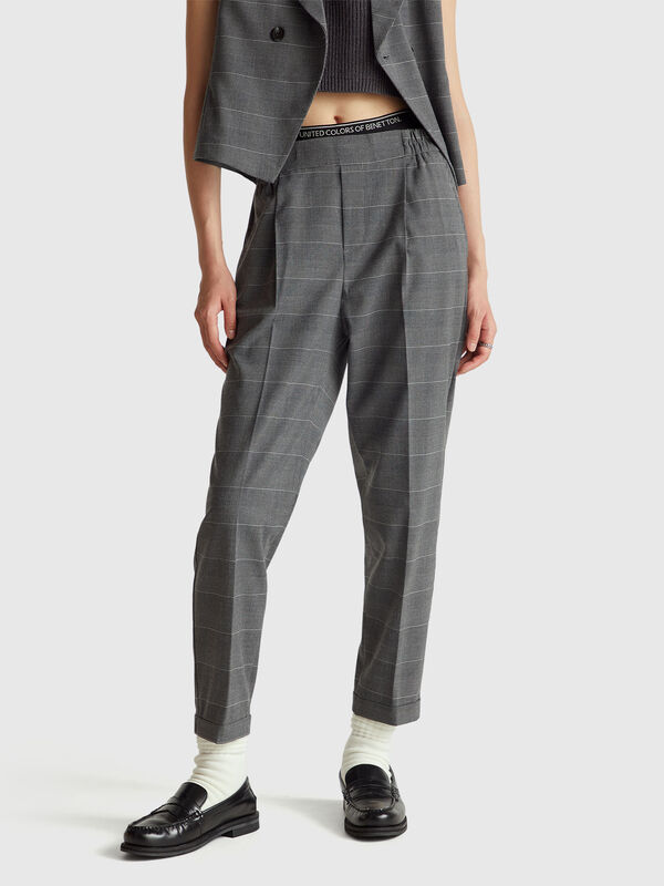 Houndstooth flannel trousers Houndstooth flannel trousers Women