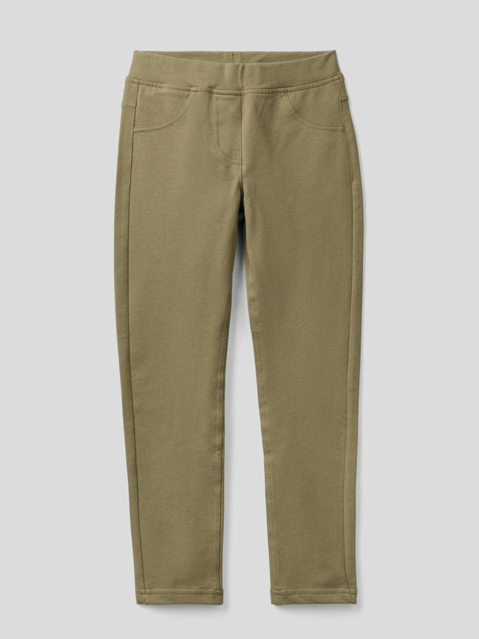 Stretch sweat fabric jeggings image number 1