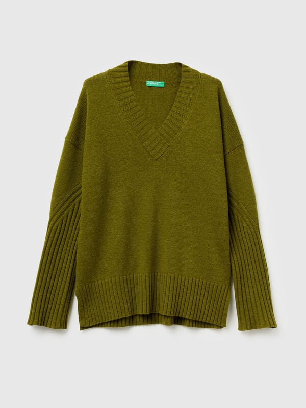Oversized sweater in wool blend Women