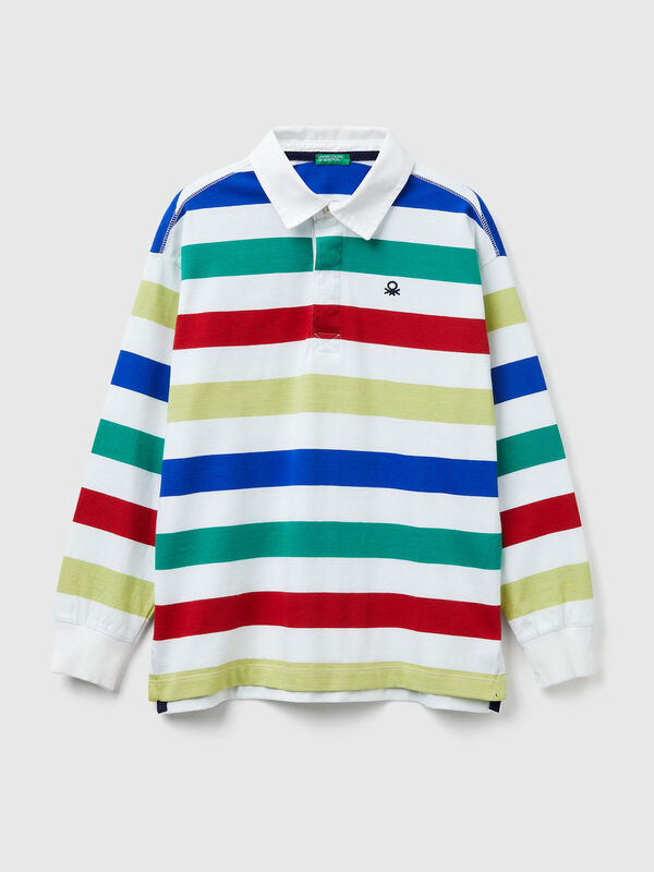 Striped cotton polo Junior Boy