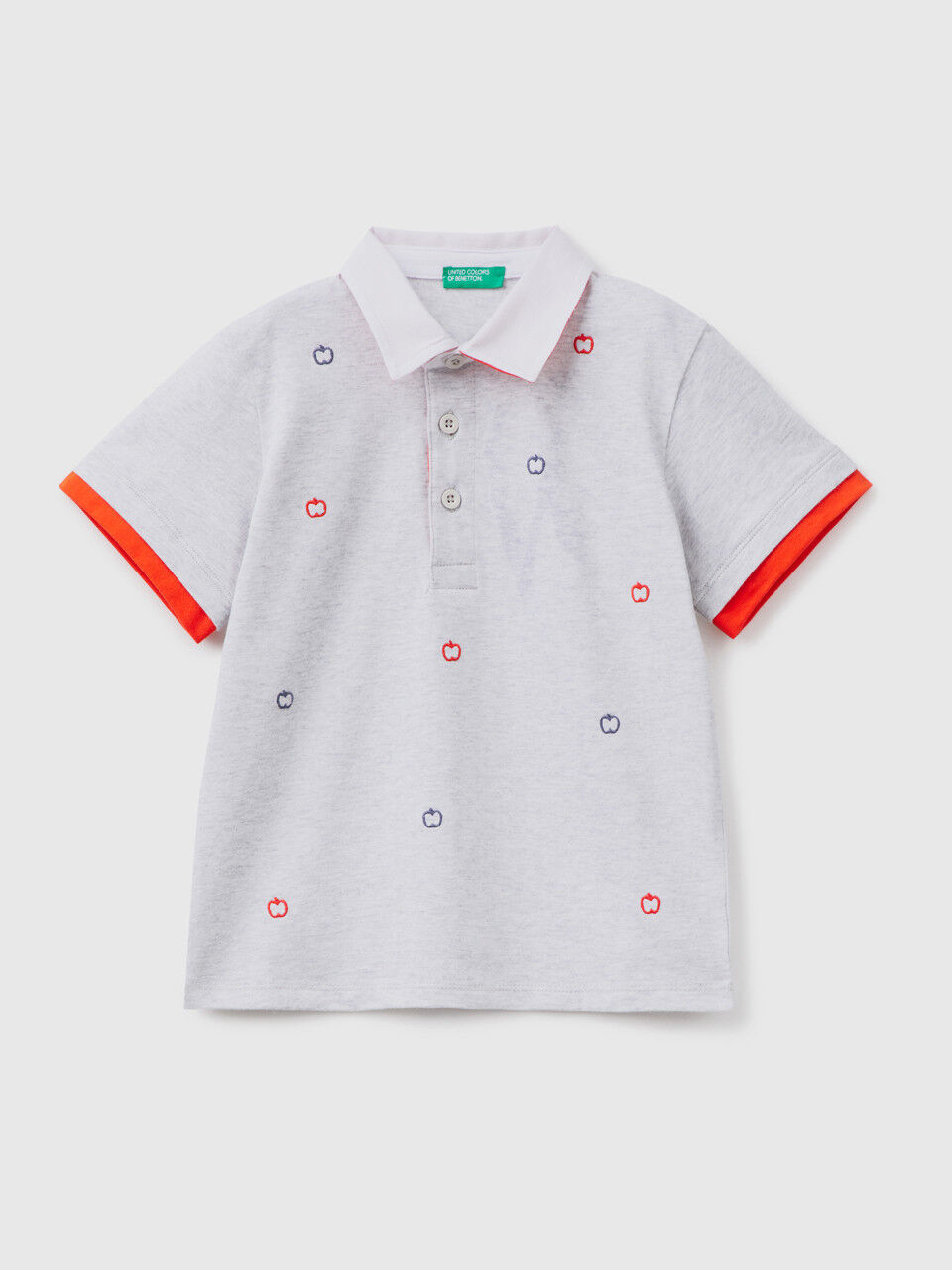 Rugby polo with fruit pattern