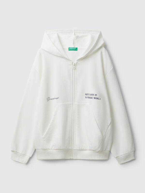 Zip-up sweatshirt with print Junior Girl
