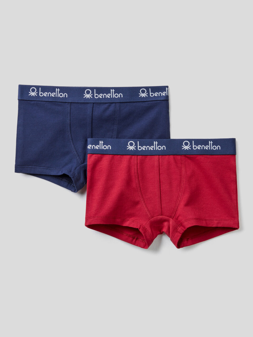 Two pairs of boxers with logoed elastic image number 1