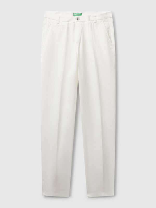 Cream white slim fit cotton chinos Cream white slim fit cotton chinos Women