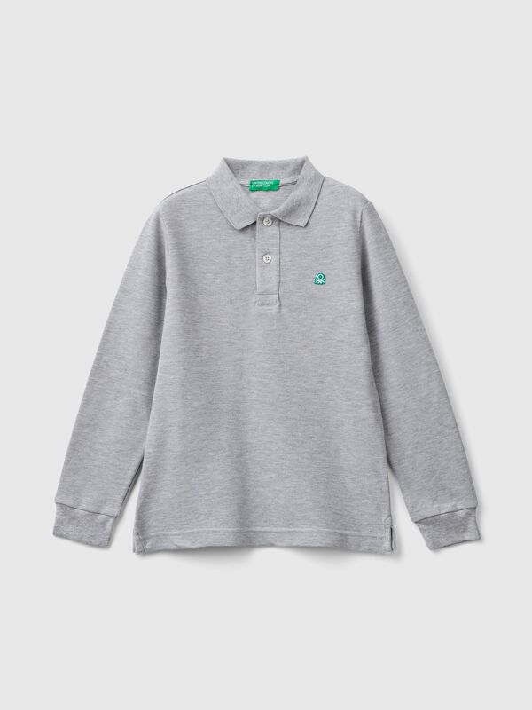  cotton long sleeve polo Junior Boy