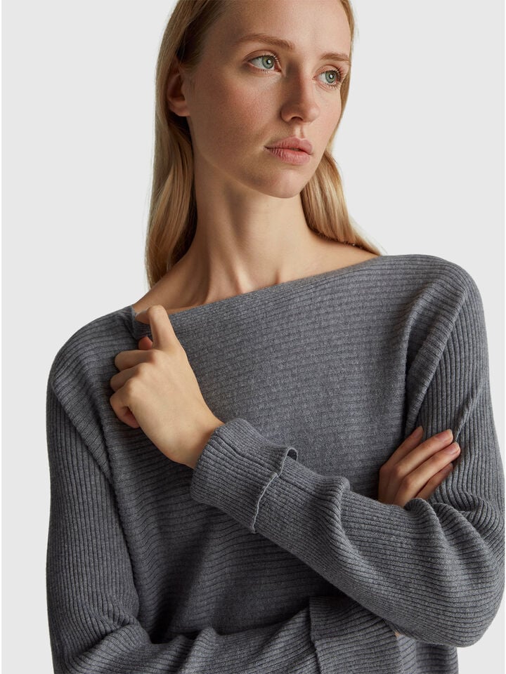 BOAT-NECK SWEAT.L/S Women