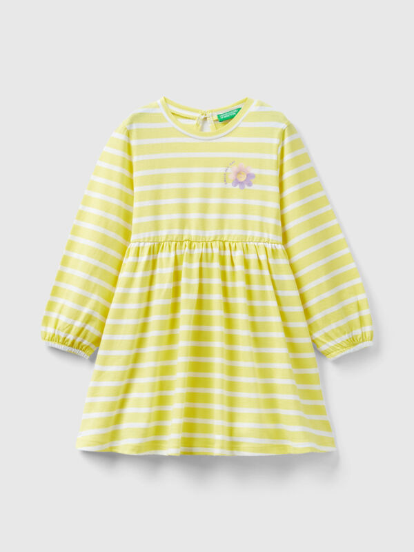 Striped dress in pure cotton Junior Girl