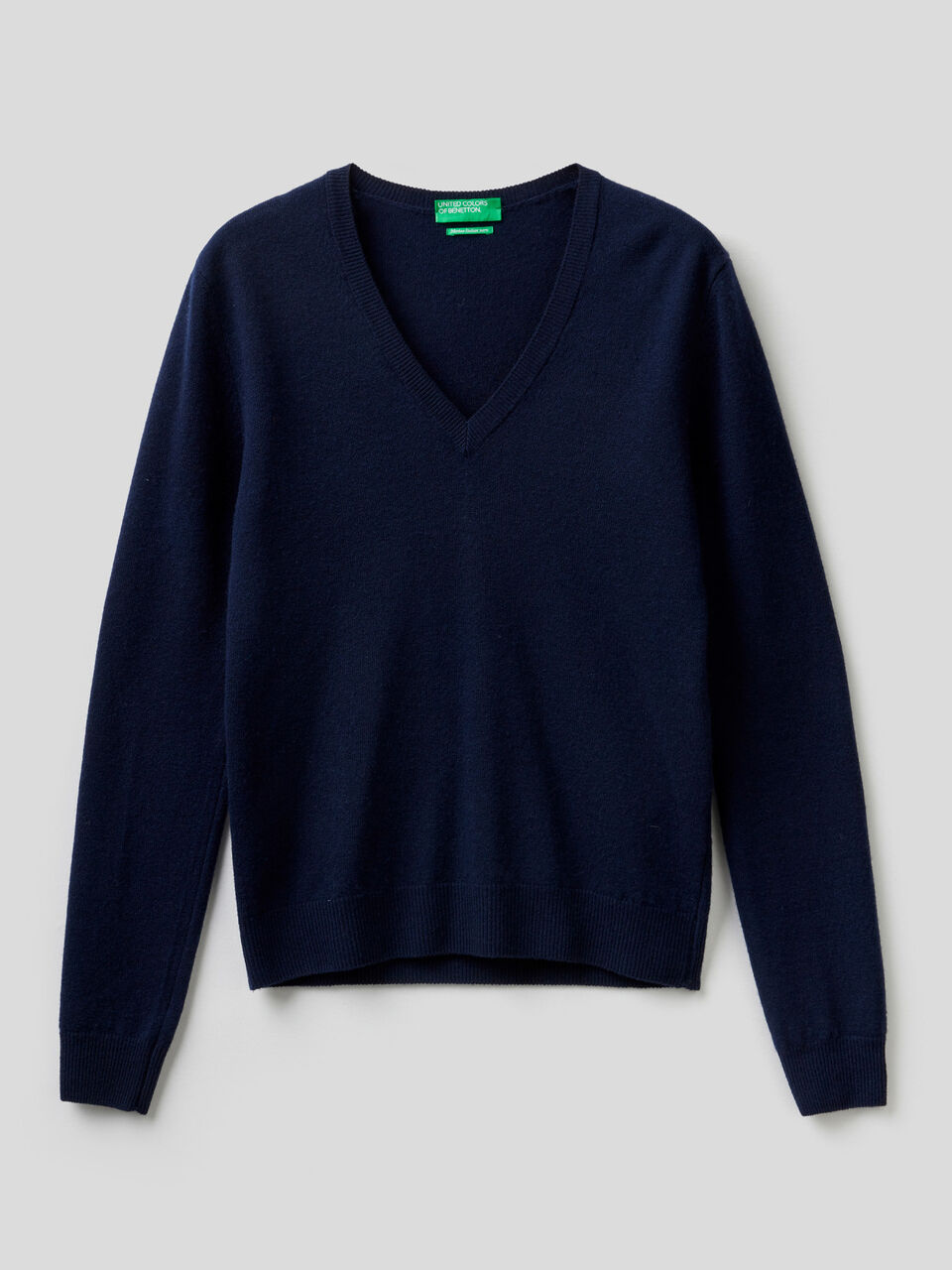 V-neck sweater in pure virgin wool image number 1