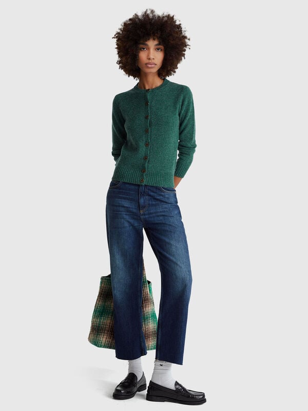 Cardigan in pure Shetland wool Women