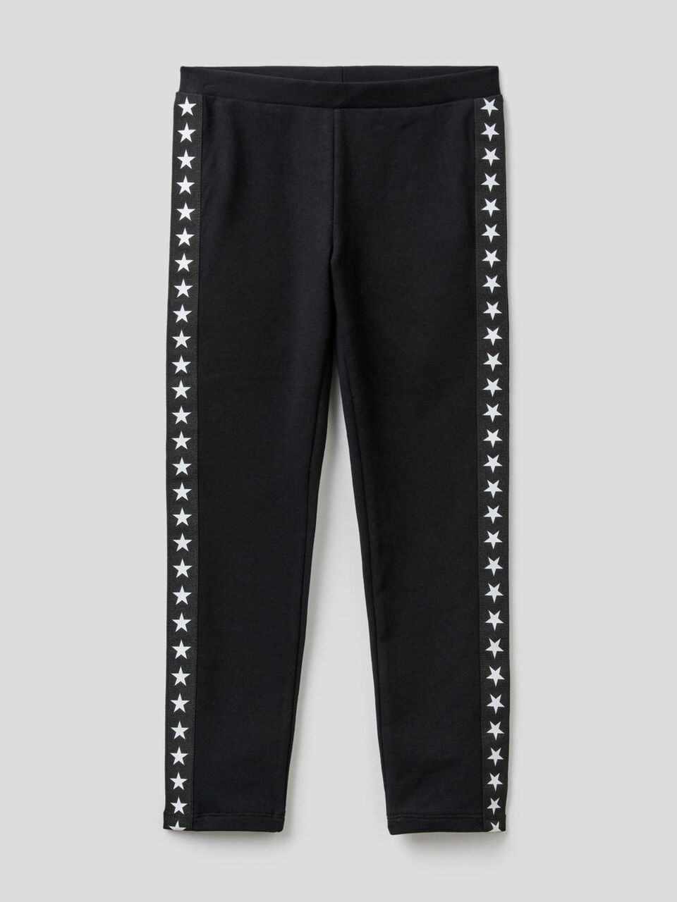 Leggings in organic cotton with stripes image number 1