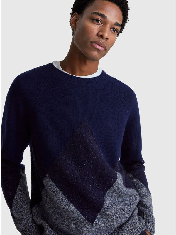 Diamond sweater in wool blend Men