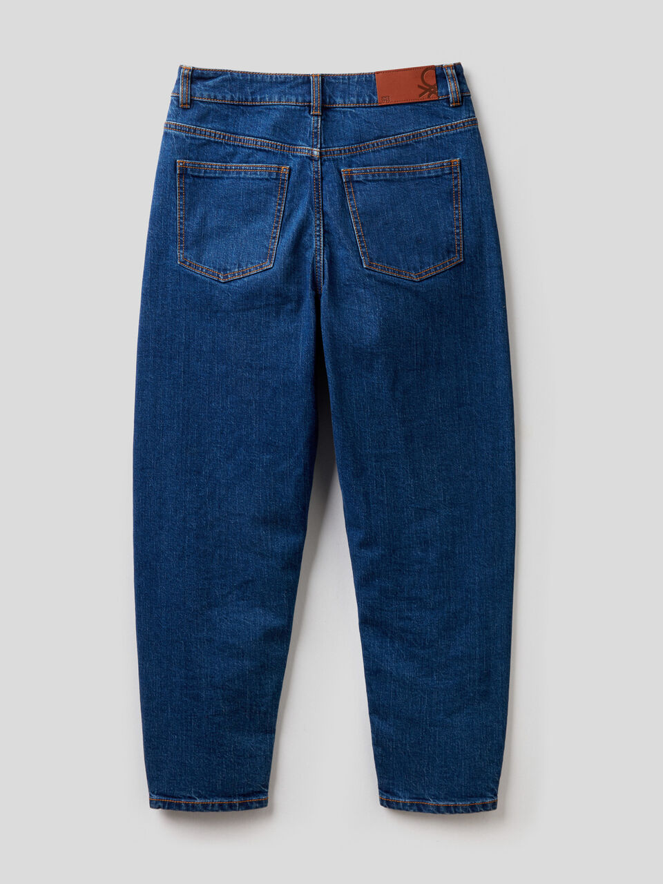 100% cotton balloon fit jeans image number 2
