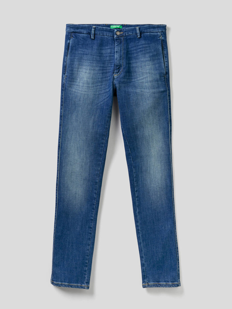 Slim chinos in stretch denim image number null