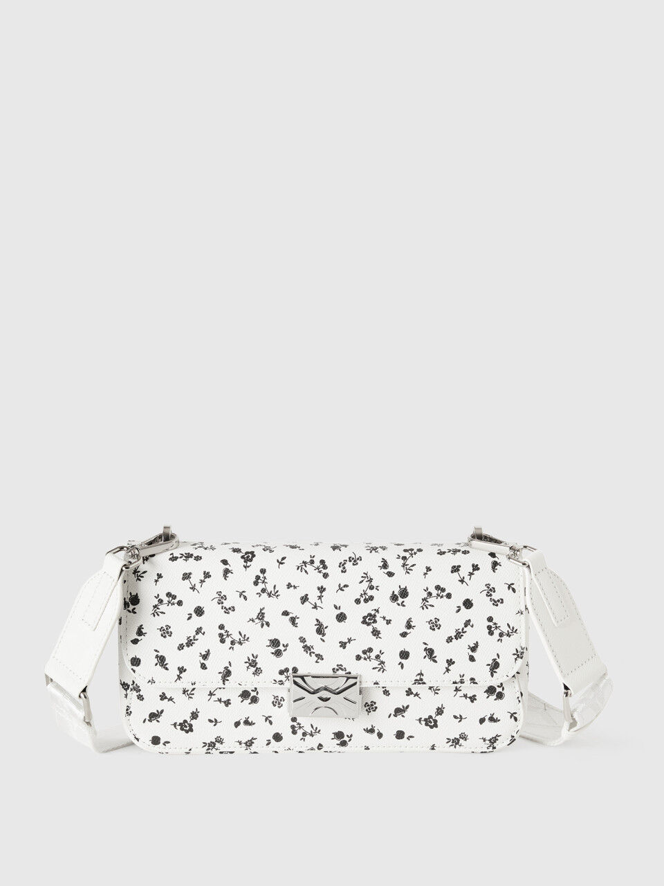 Medium white floral patterned Be Bag
