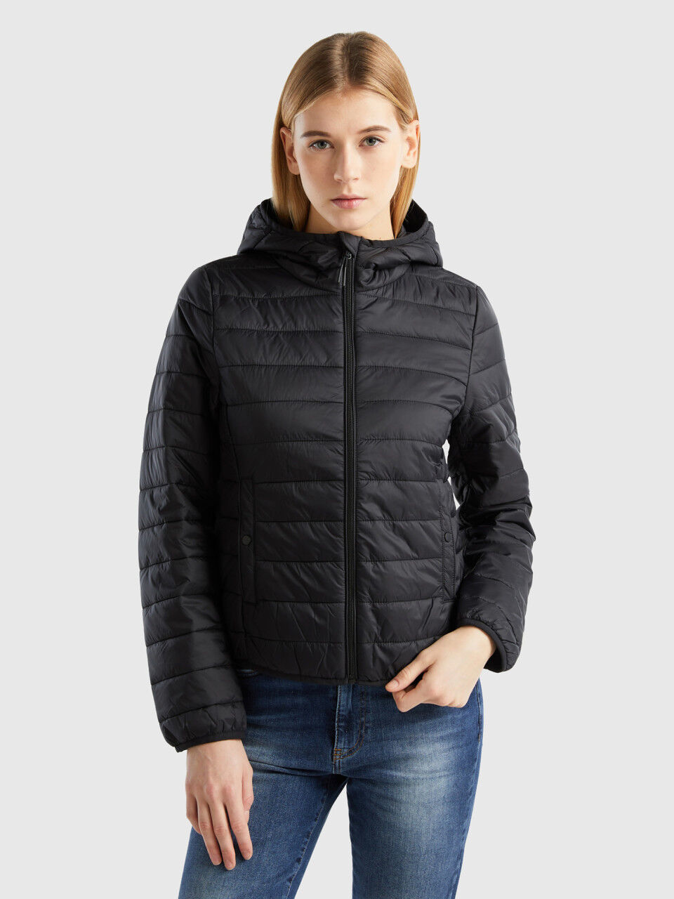 Benetton ladies puffer coats cheap