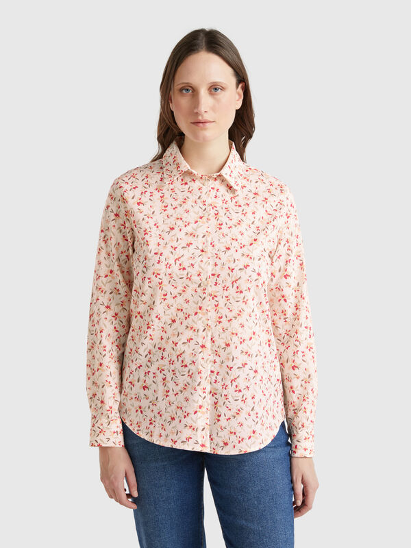 Floral pink shirt Women
