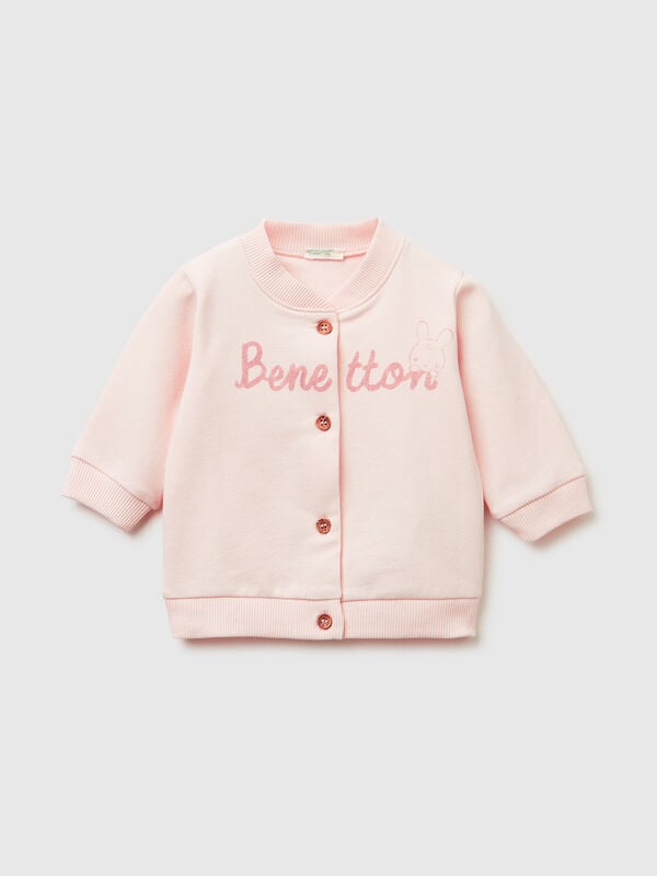 Warm sweatshirt with logo print New Born (0-18 months)