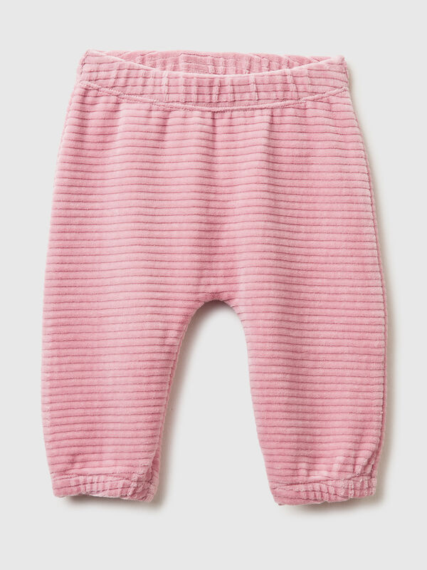 Chenille trousers with embroidery New Born (0-18 months)