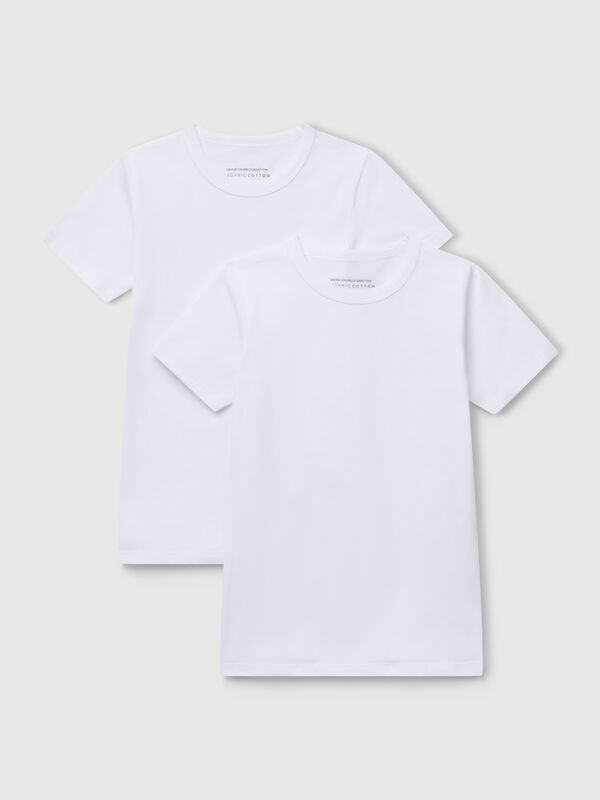 Two t-shirts in stretch organic cotton Junior Boy